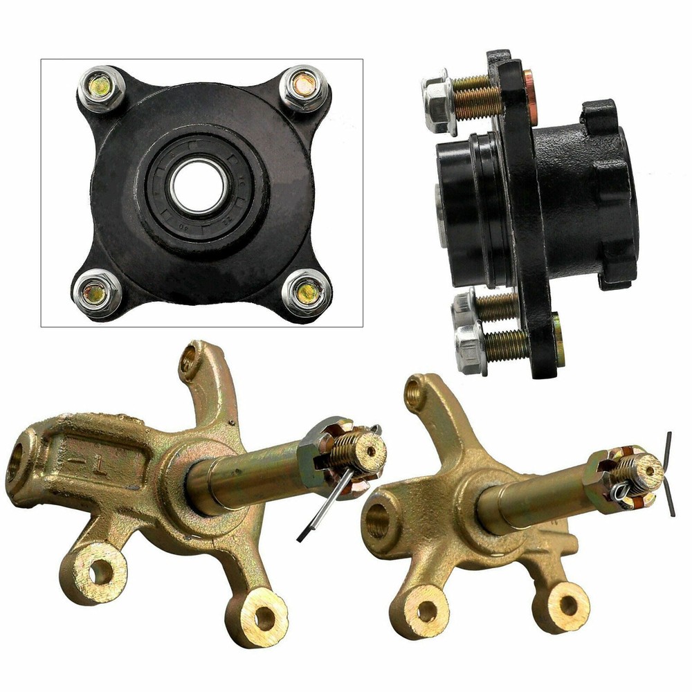 4Stud ATV Front Wheel Hub with Steering Knuckle & Brake Disc for Quad Go Kart