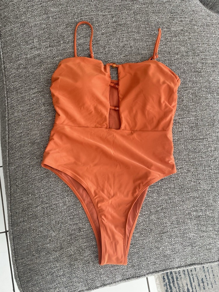 Women’s Orange Bathing Suit Size Large