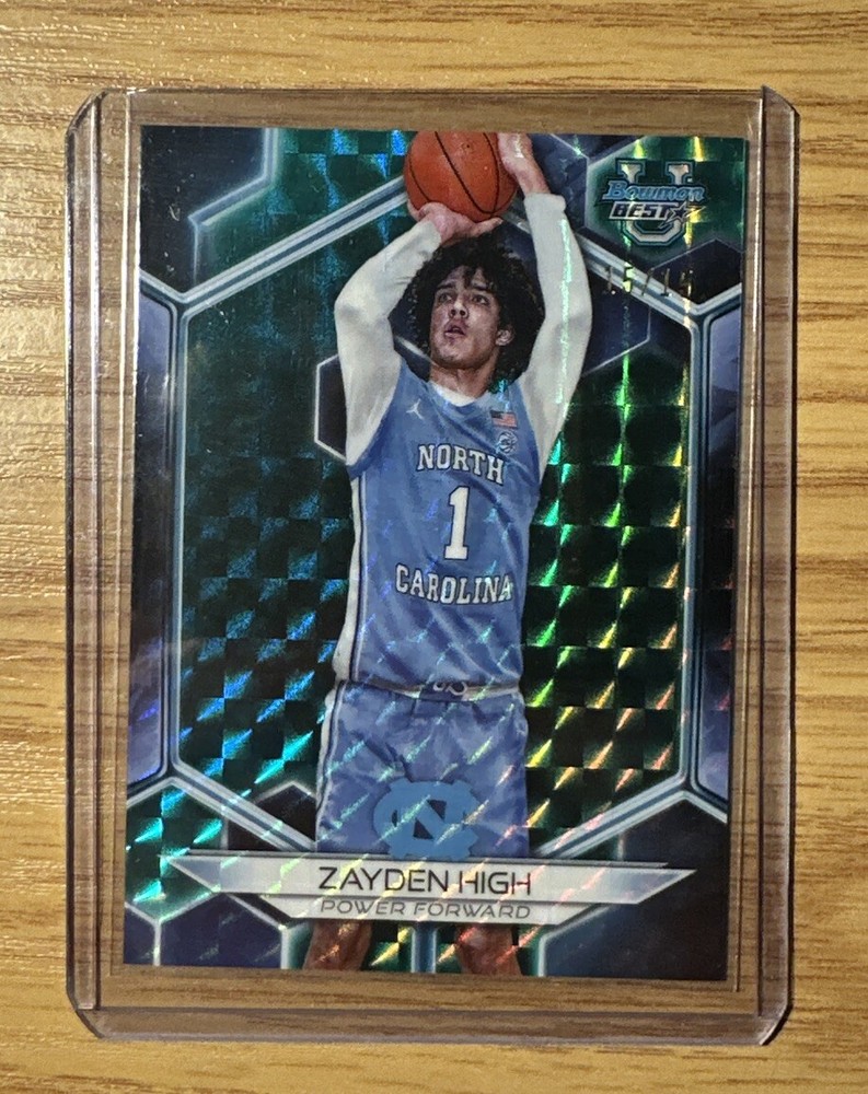 2023-24 Bowman University Best Zayden High #91 Teal Geometric 15/15