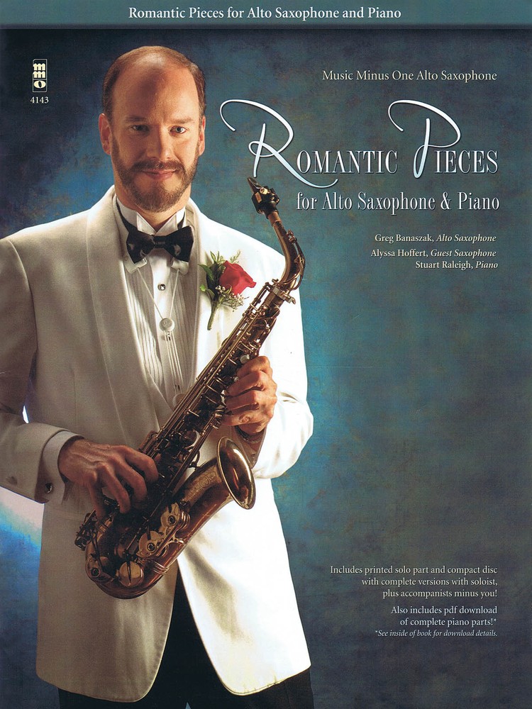 Romantic Pieces for Alto Sax & Piano Classical Sheet Music Minus One Book CD