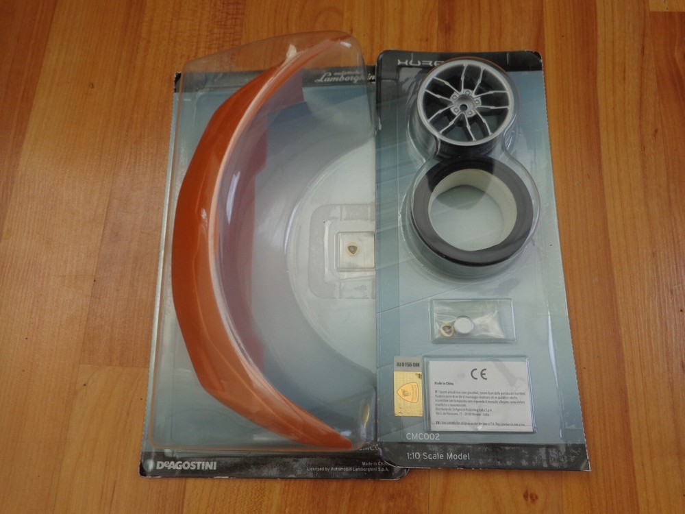 DEAGOSTINI BUILD YOUR OWN RC LAMBORGHINI HURACAN CAR #1 FRONT WHEEL + NOSE PANEL