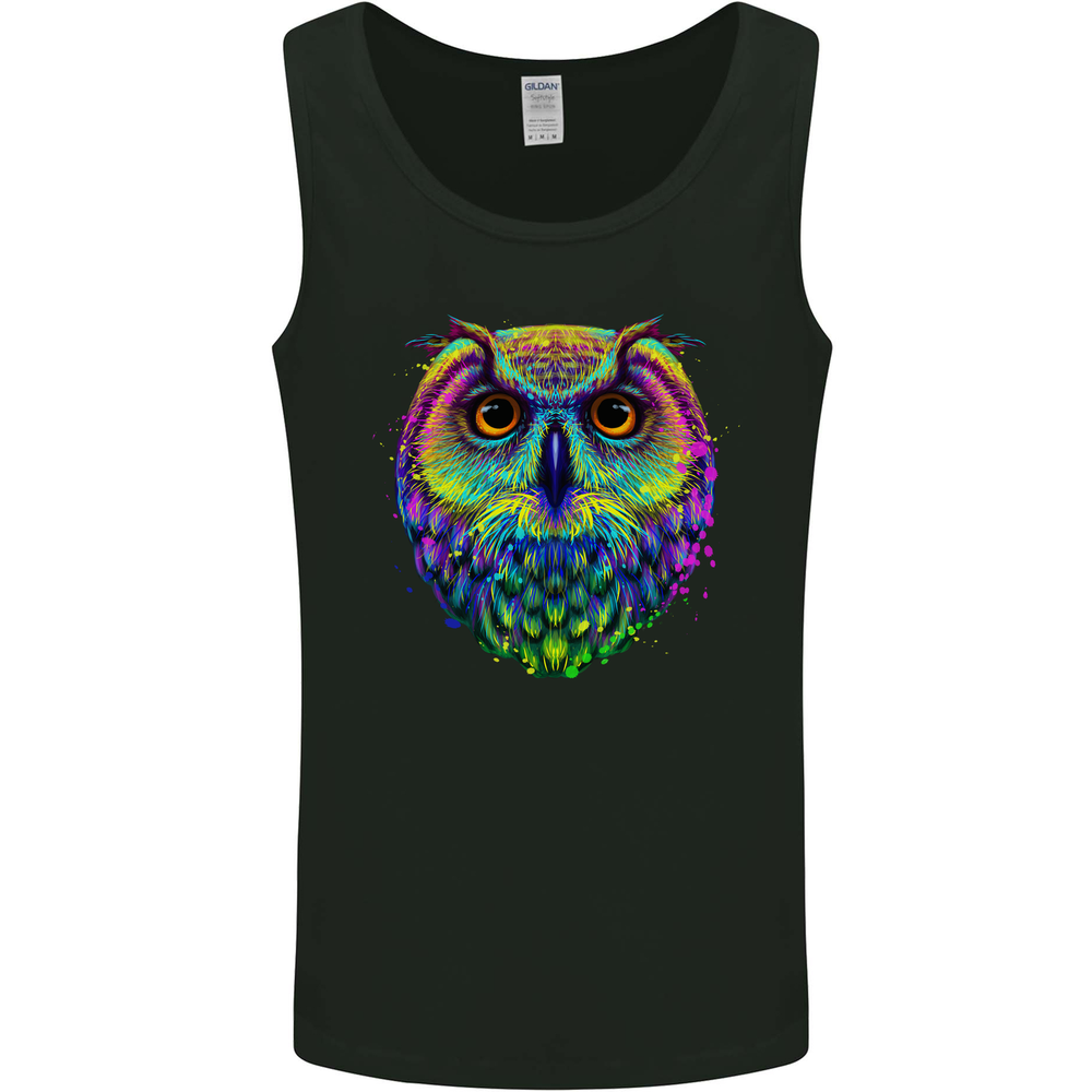 A Colourful Owl Mens Vest Tank Top