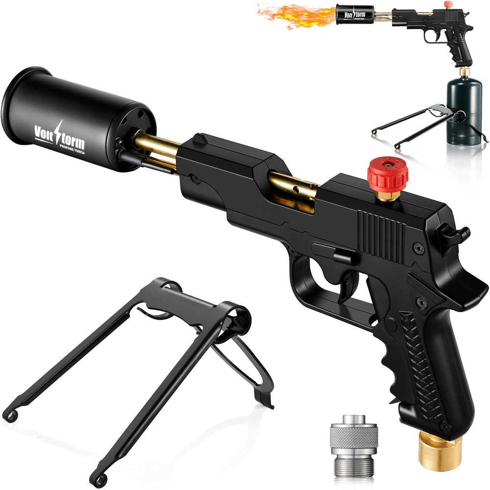 Grill Gun Propane Torch-Kitchen Butane Torch with Safety Lock & Adjustable Fl...