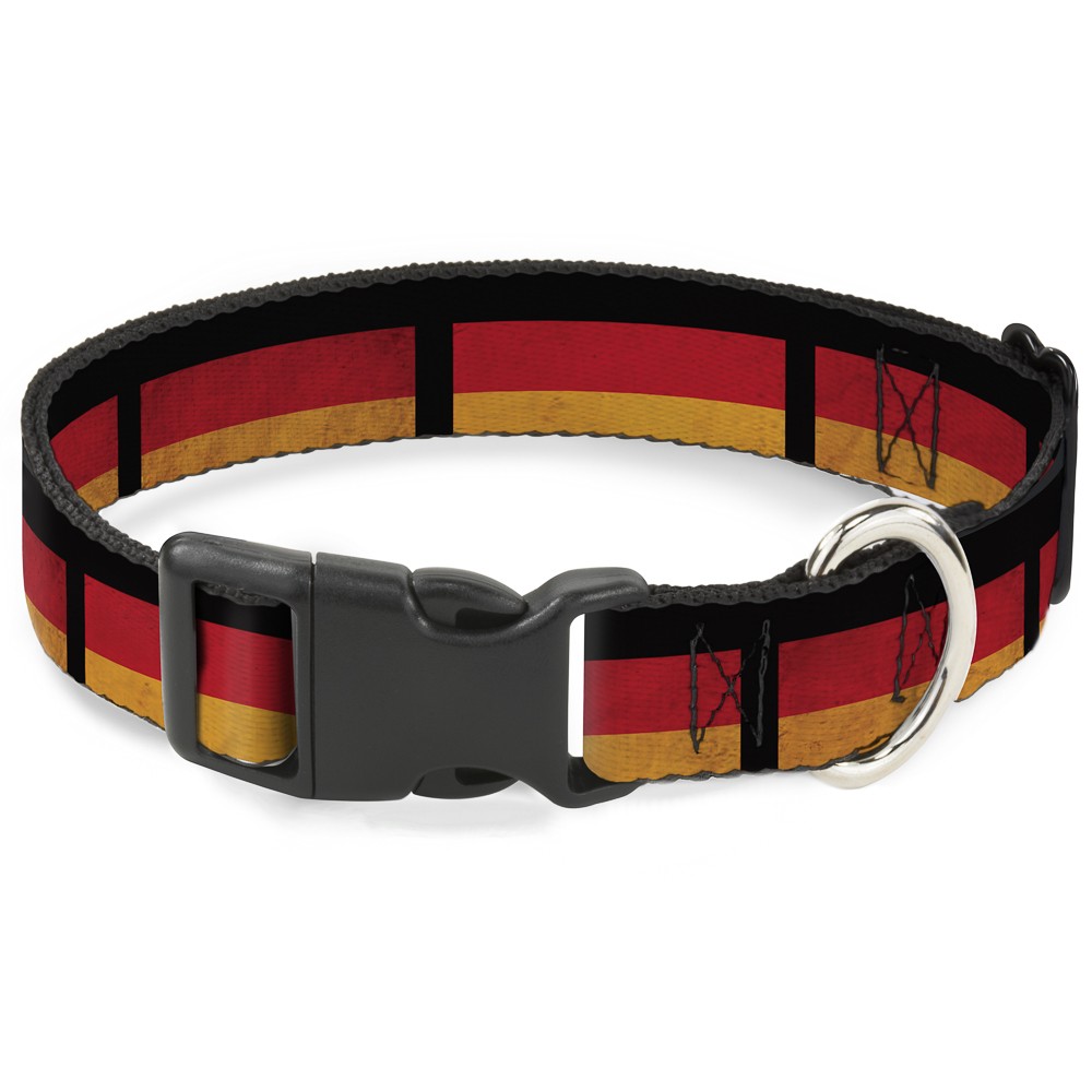 Plastic Clip Collar German Flag Distressed WIDE-Small 13-17