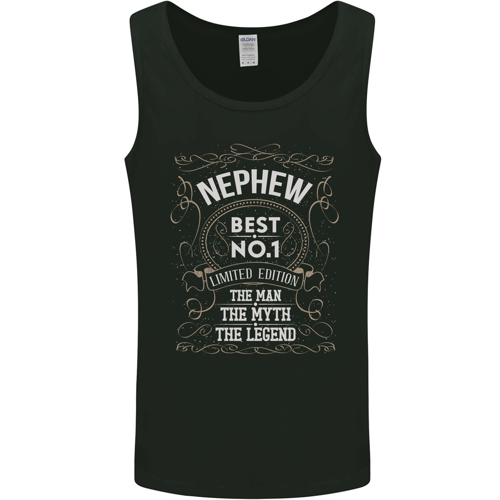 Fathers Day No 1 Nephew Man Myth Legend Mens Vest Tank Top-image