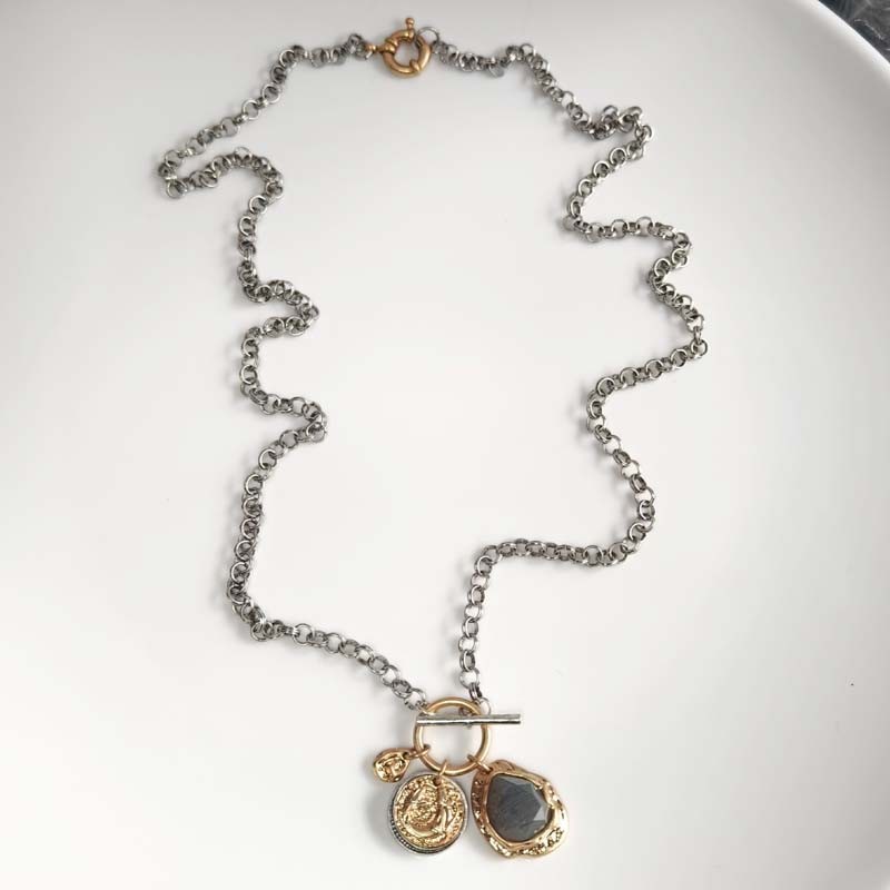 New Zara Charms Convertible Pendant Necklace Retro Women Party Vacation Jewelry