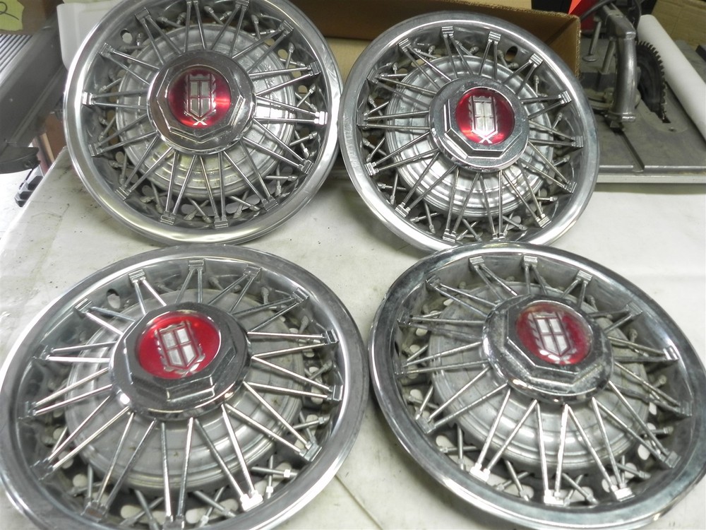 1983-1989 Vintage Ford 14 Inch Hub Caps Wheel Covers Set of 4