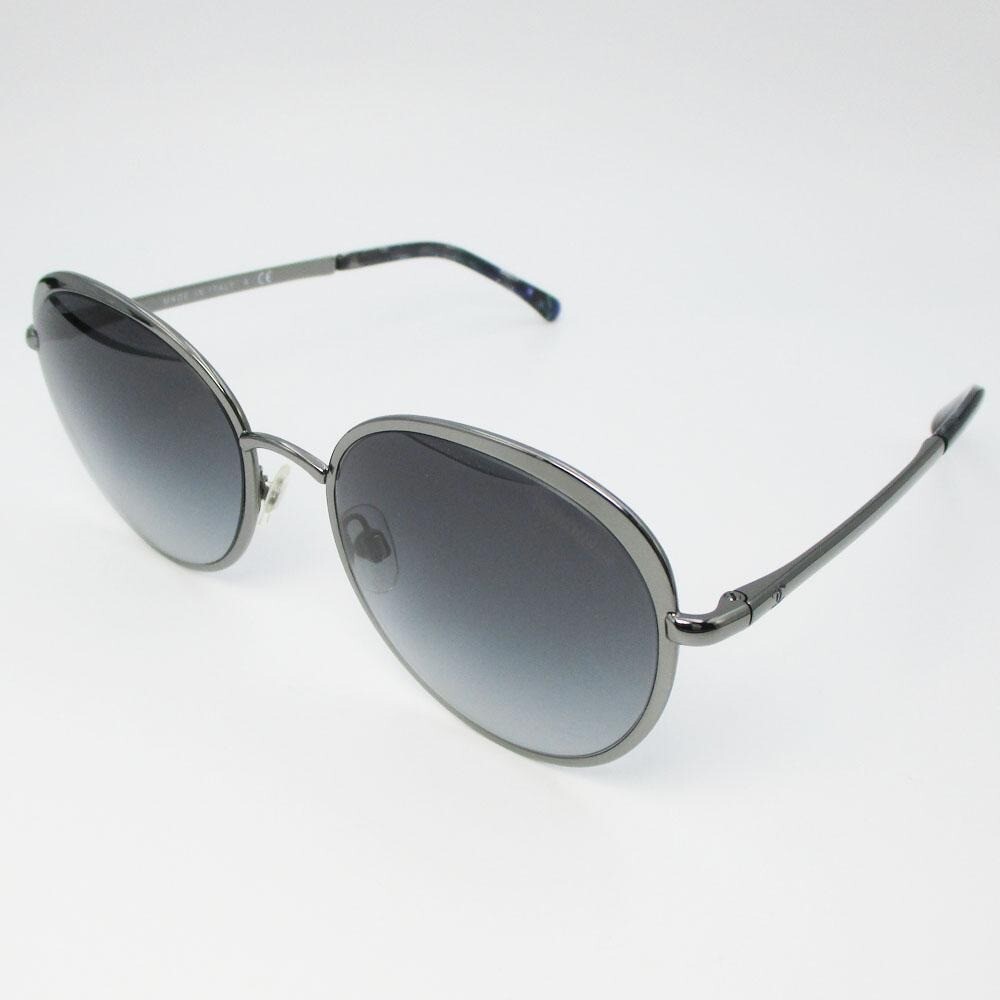 CHANEL 4206 Dark Silver Frame Sunglasses with Coco Mark #2