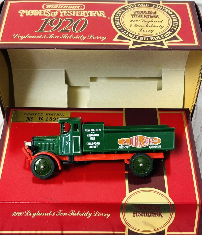 Matchbox MOY Y-9 -1920 Leyland 3 Ton Subsidy Lorry Diecast ~ Limited Edition