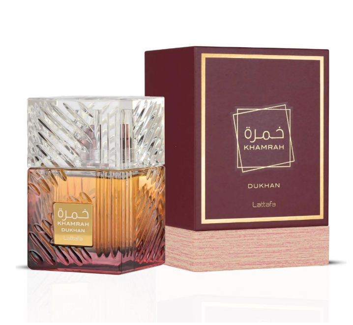 Lattafa Khamrah Dukhan for Unisex Eau de Parfum Spray, 3.4 Ounce / 100 ml