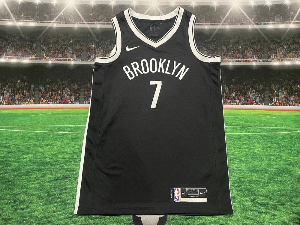 Brooklyn Nets Nike Kevin Durant #7 Mens Jersey Sz Small Black Preowned