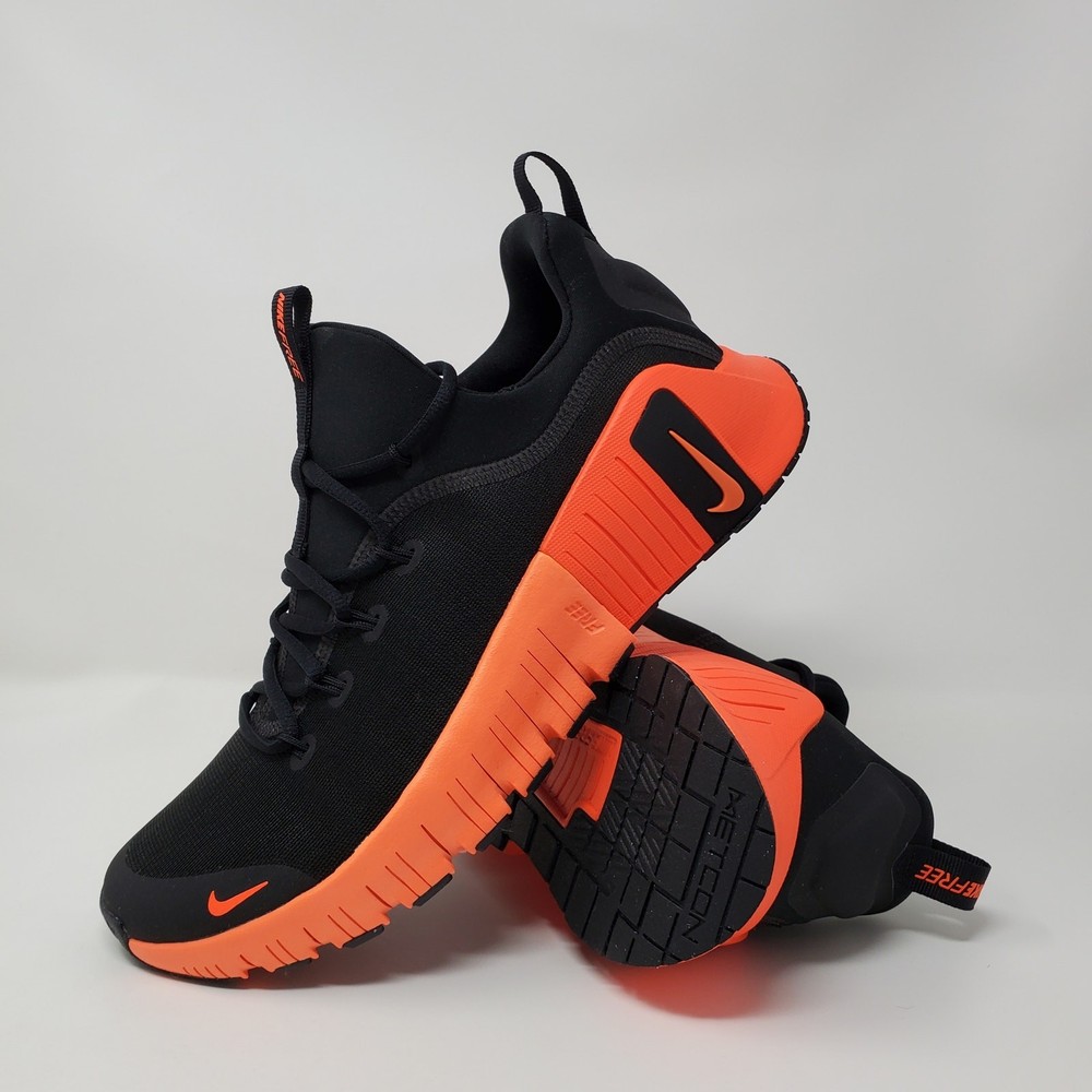 Nike Free Metcon 6 Black Hyper Orange Men's Training Shoes Size 10 FJ7127-004