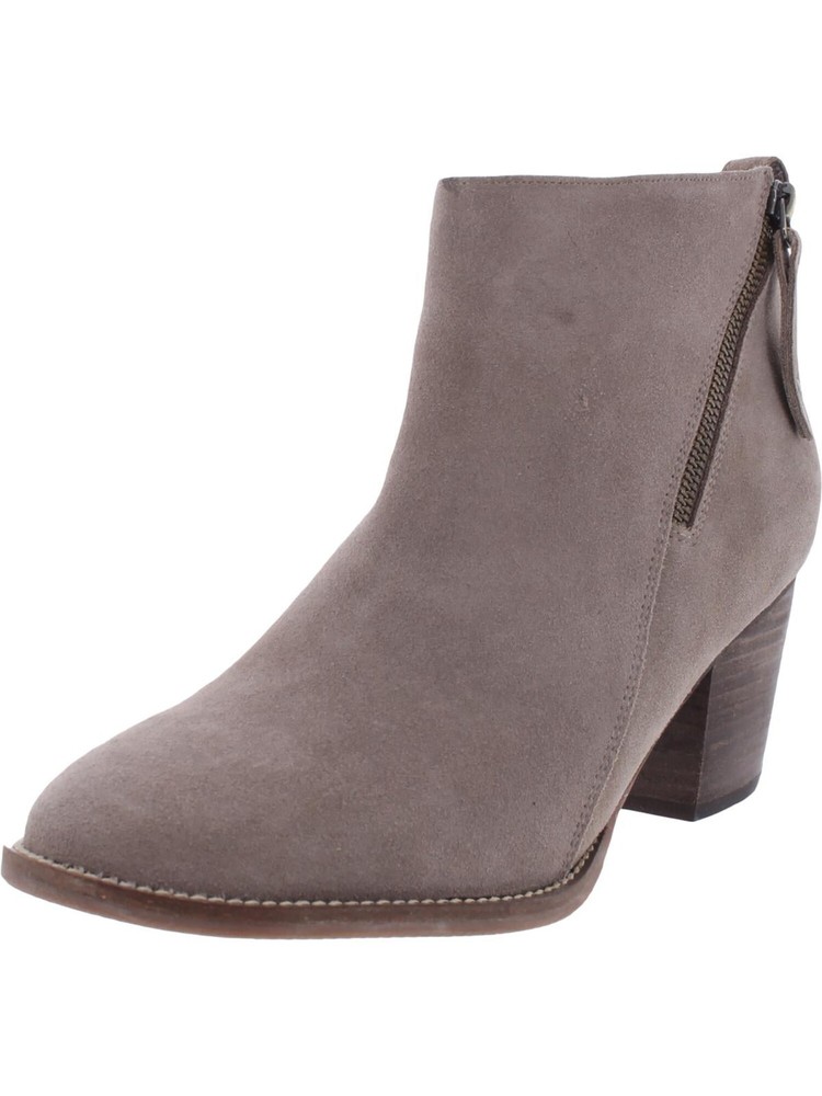 AQUA COLLEGE Womens Gray Western Waterproof Nancy Leather Booties 6.5 M