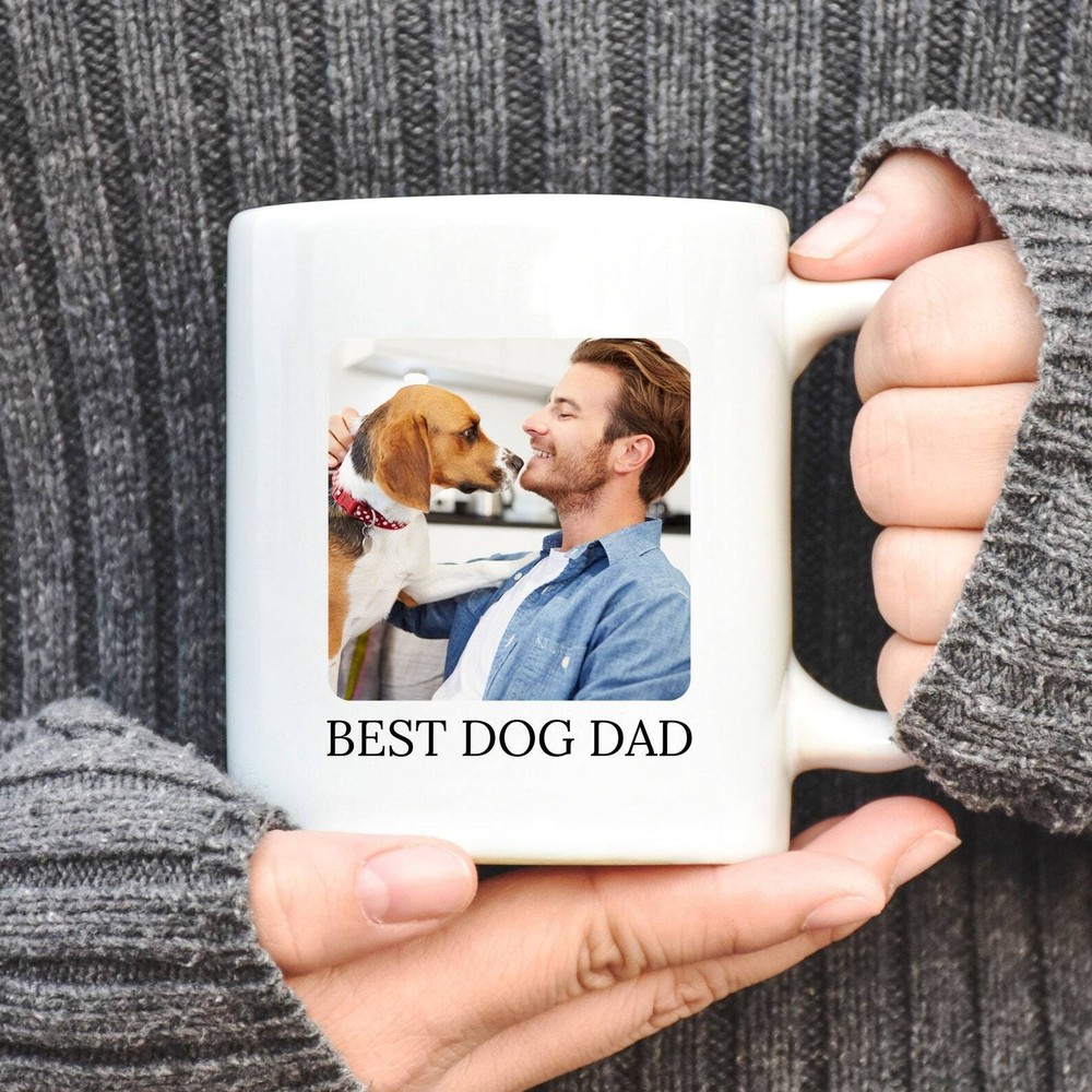 Fathers Day Coffee Mug Gift For Dog Dad Personalised Dog Photo Mug Best Dog Dad