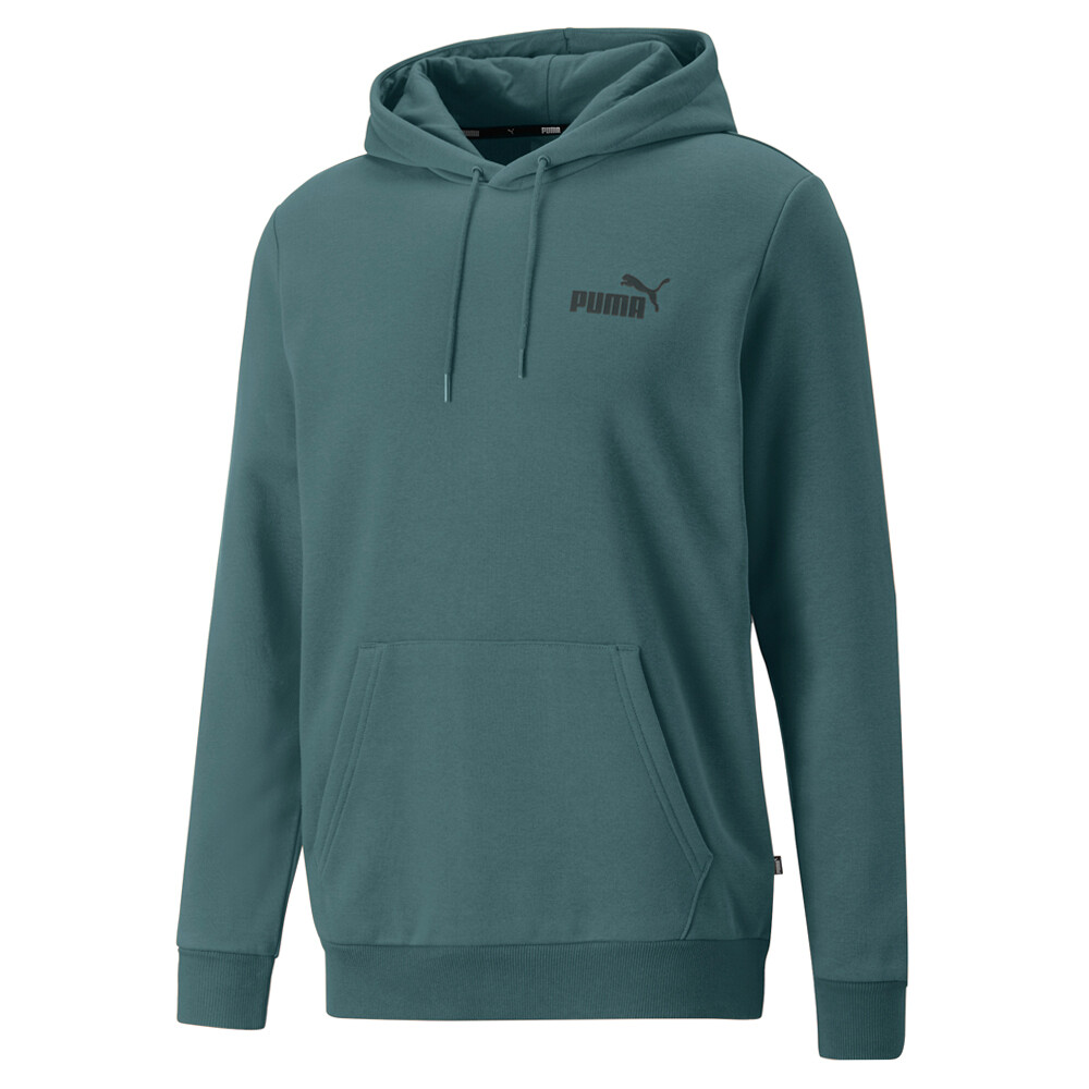 Puma Essentials Small Logo Pullover Hoodie Mens Green Casual Outerwear 67805723