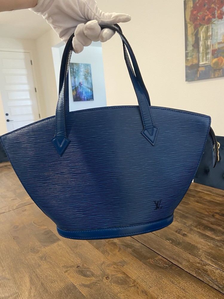 Royal Azure Louis Vuitton Epi Leather Tote Handbag Made in France