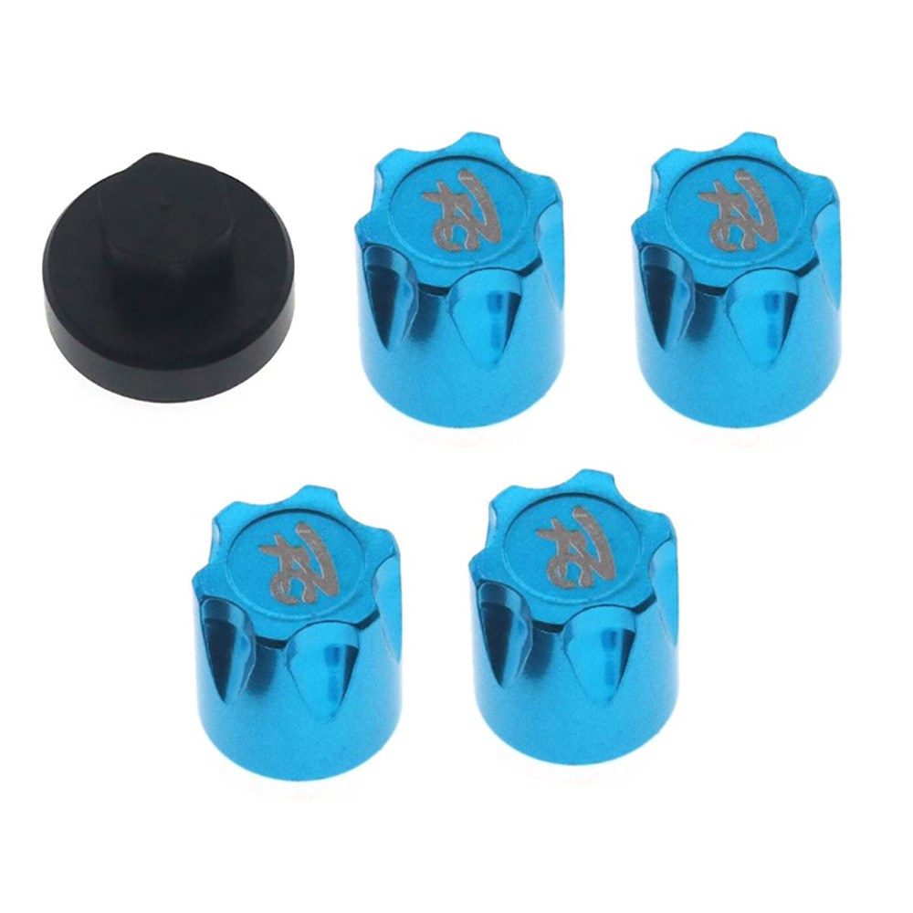 4x Aluminum Alloy RC Car Wheel Rim Center Caps M4 Nut for Axial 1:10 RC Car TRX4