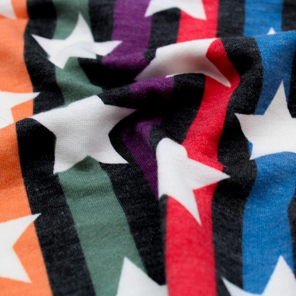 Conversational Print French Terry Spandex Fabric 2-Way Stretch Apparel Material