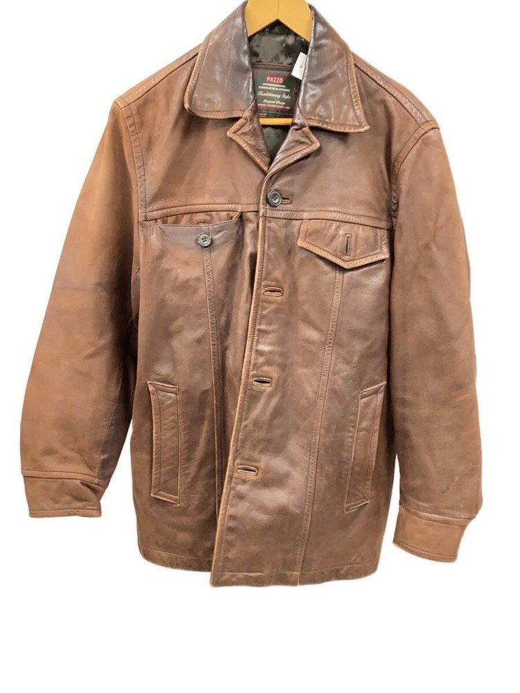 Pazzo/Leather Jacket Blouson/44/Leather/Brw/Plain 3404