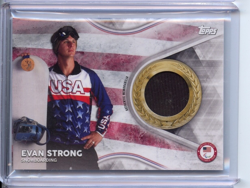 Evan Strong 2018 Topps U.S. Olympic Team USA Memorabilia Pieces Relic #TMCES