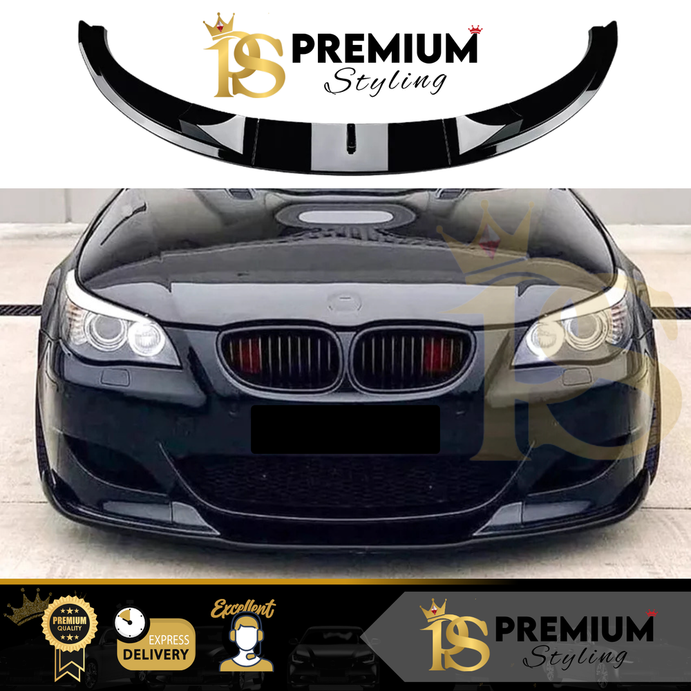 BMW M5 E60 Gloss Black Front Splitter Spoiler Lip Wing Body Kit 2005-2010