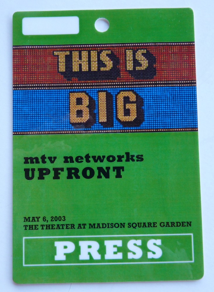 Elton John MTV Upfront 2003 MSG Concert Tour Backstage Pass Laminate D26