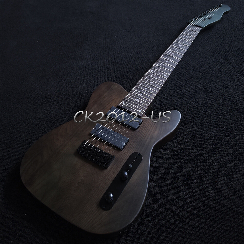 Custom TL Electric Guitar 8 String Matte Gray Ash Body Rosewood Fretboard 24F