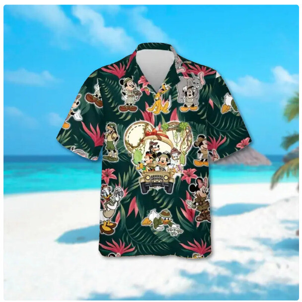 Mickey Safari 3D HAWAII SHIRT HALLOWEEN GIFT CHRISTMAS GIFT US SIZE BEST PRICE