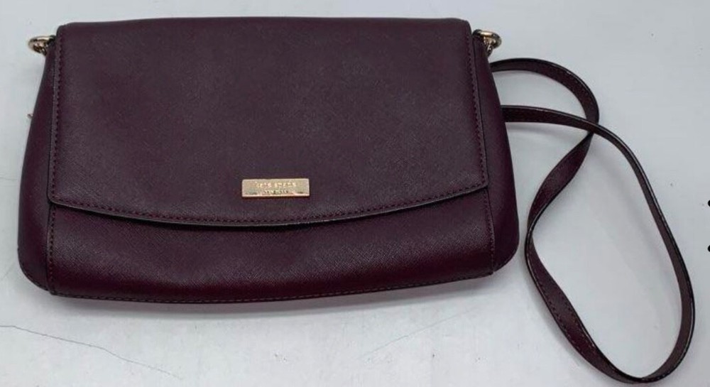 Kate Spade Deep plum Laurel Way leather crossbody Purse