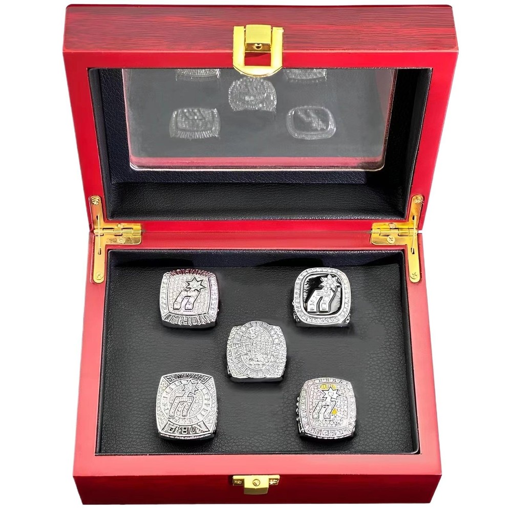 San Antonio Spurs 5 Championship Rings Set With Dispplay Case