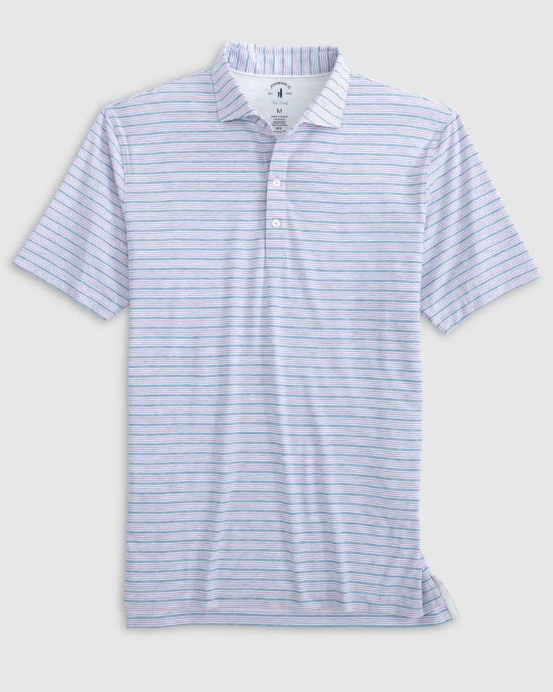 johnnie-O Declan Striped Top Shelf Performance Polo