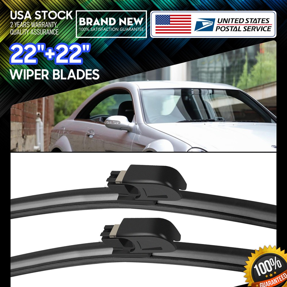 All Season 22''+22'' One Piece Windshield Wiper Blades Driver & Passenger Side