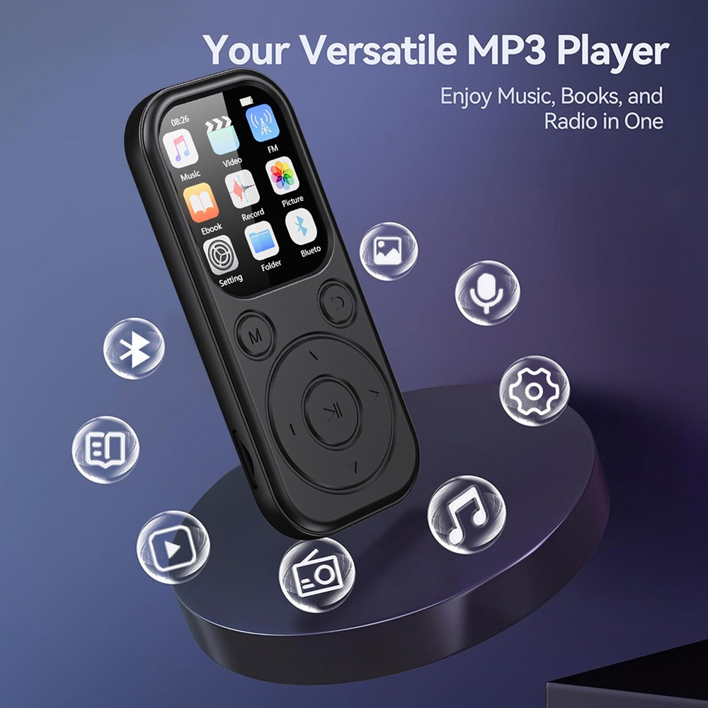 32GB Portable Bluetooth 5.4 HiFi MP3 Player MP4 Media FM Radio Audio Recorder9va