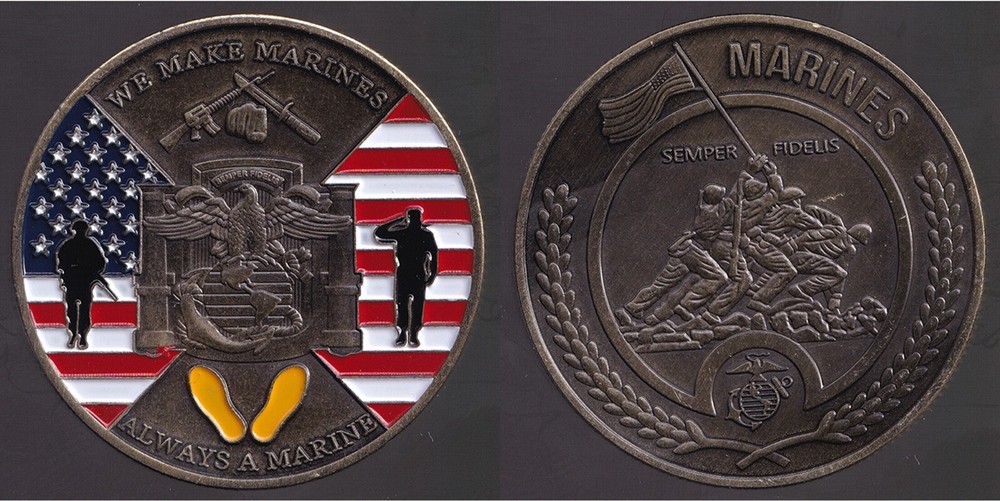 US Military We Make Marines Bronze Commemorative Token/Medal Challenge Coin