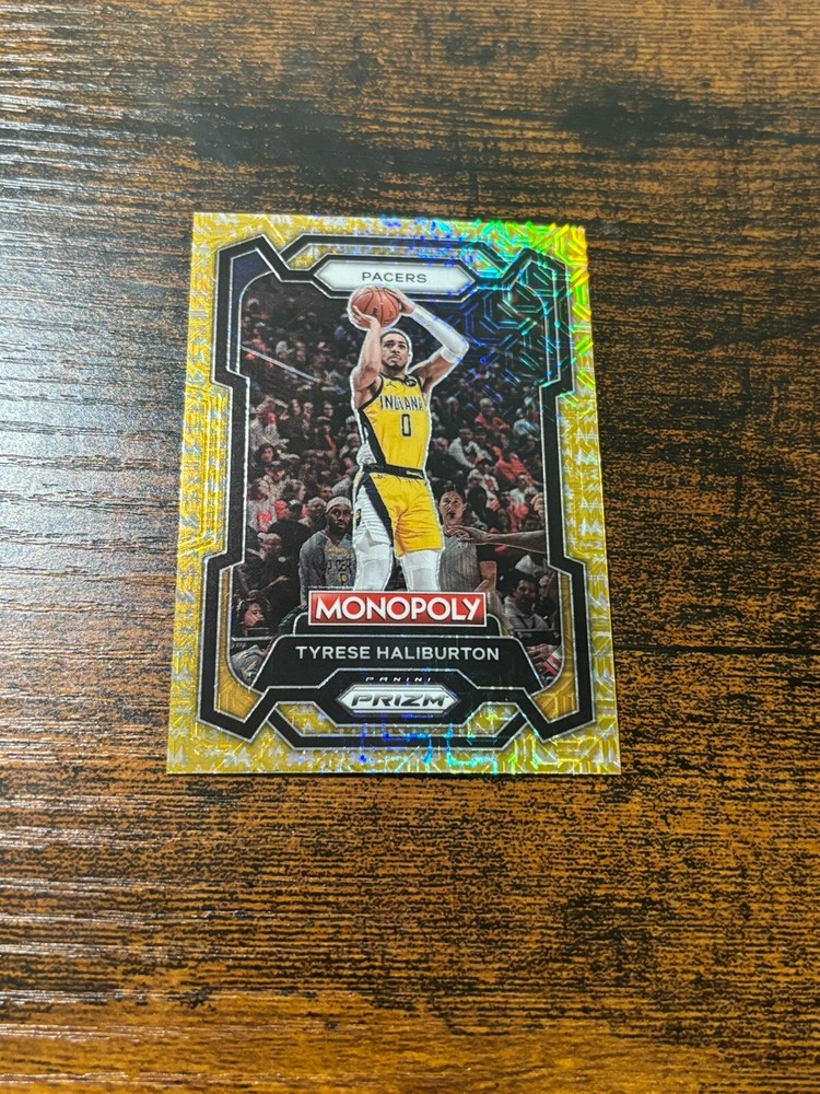 TYRESE HALIBURTON 2023-24 Prizm Monopoly #34 GOLD SHIMMER /500 Indiana Pacers