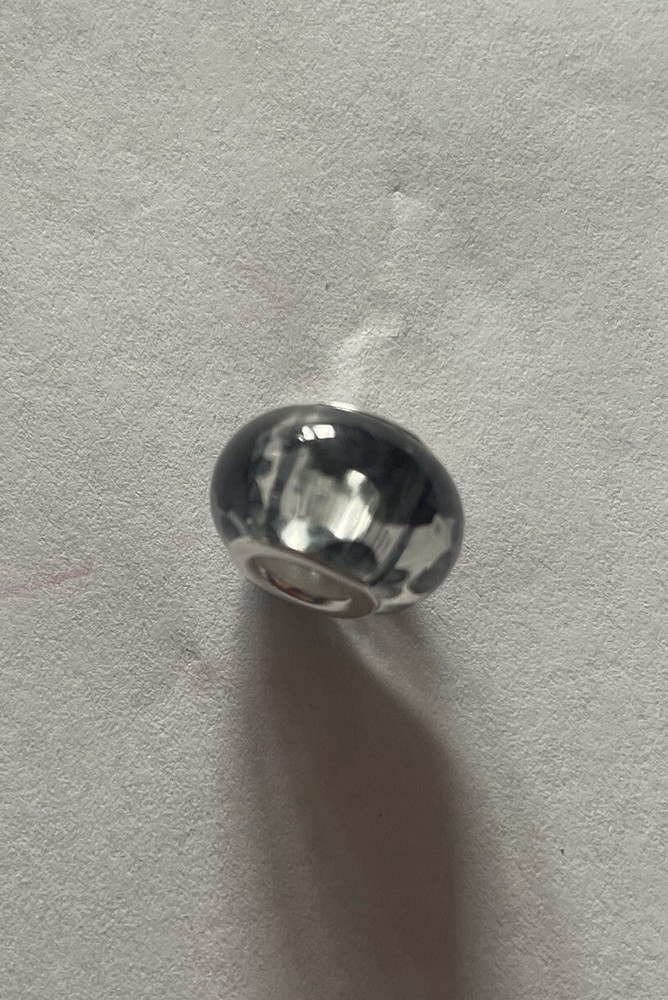 Mothers Day Black Clear Glass Pandora Style Alloy Bead Spacer Charm-image