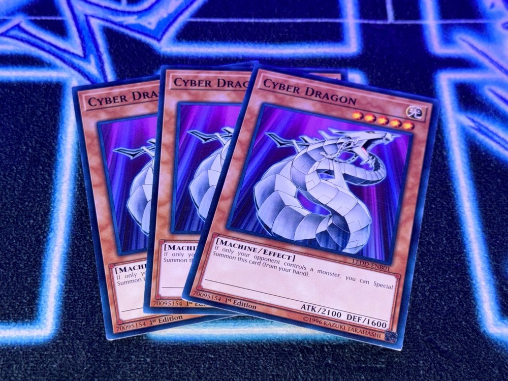 Cyber Dragon x3 LEDD Common 1st Edition Lightly Played