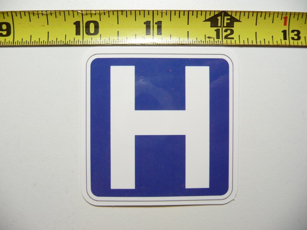 Hospital Zone Location Sticker Decal for Scrapbooking Fun Novelty