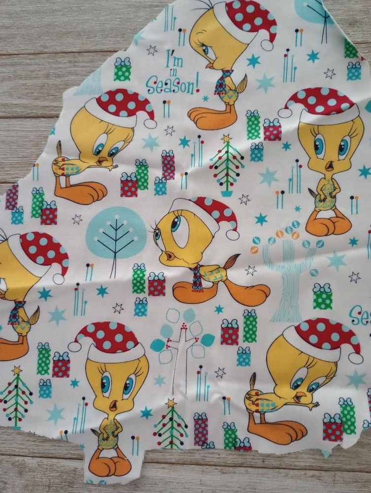 looney tunes tweety fun fabric piece 13 by 11 inch