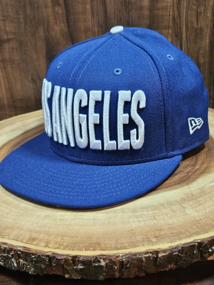 Los Angeles Dodgers New Era 59Fifty Fitted Cap Size 7.5 Stadium Map UV Protection  