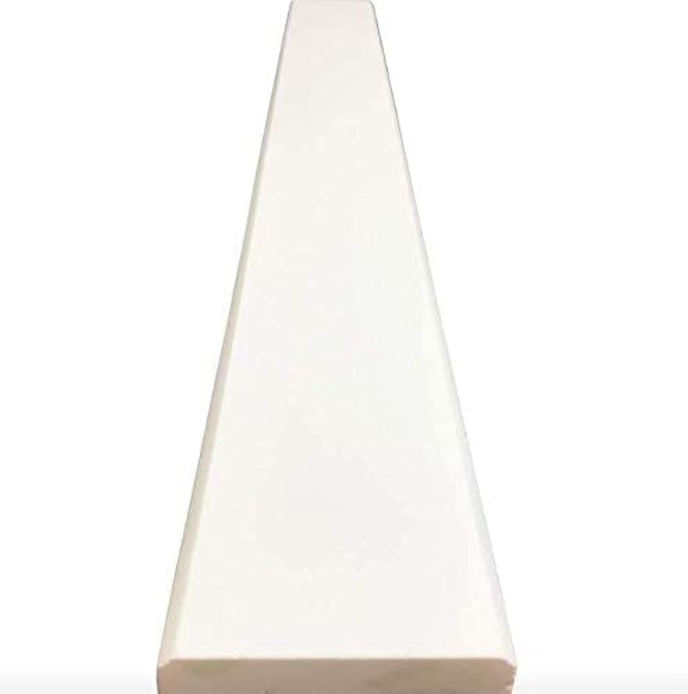 Solid White Engineered Marble Doorway Floor Threshold Saddle Polished, for Sh...