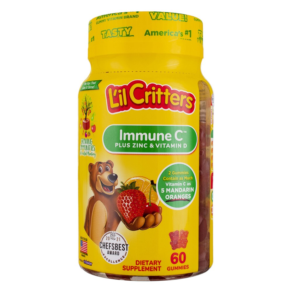 5 Pack Vitafusion L'il Critters Immune C Gummies Dietary Supplement, Assorted...