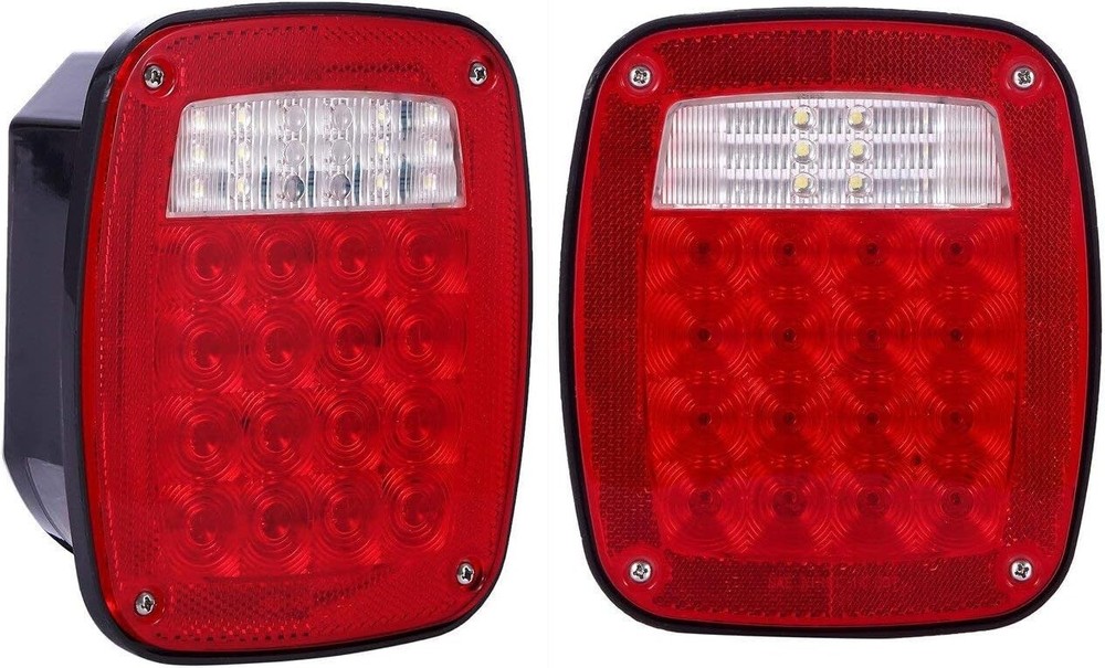Energy-Efficient 38 LED Waterproof Tail Light Set for Trucks and Trailers