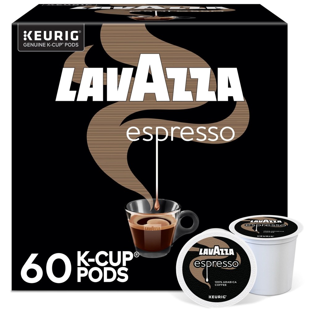 Lavazza Espresso, Single-Serve Keurig K-Cup Pods, Medium Roast Coffee, 60-Cou...