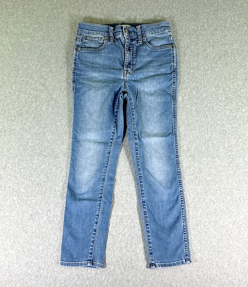 Madewell Women High Rise Skinny Crop Jeans Blue Size 25 Stretch  