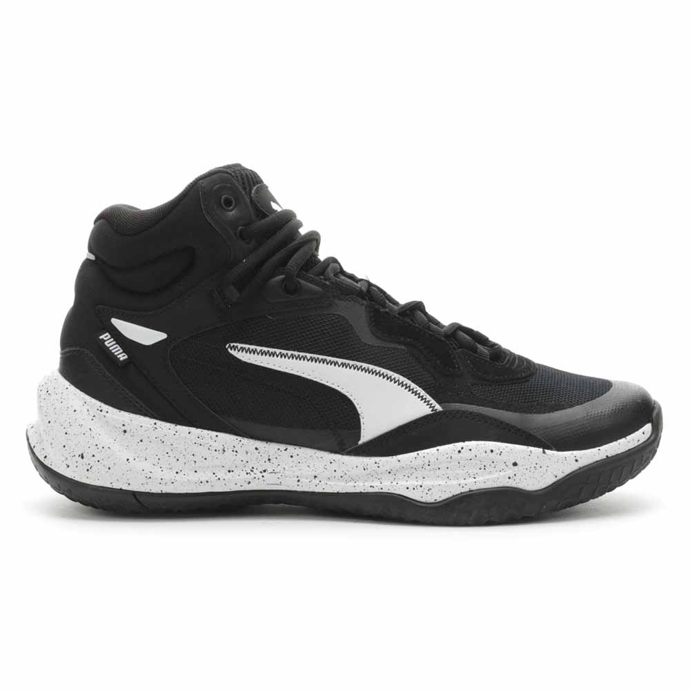 PUMA Playmaker Pro Mid Splatter Mens Black Athletic Basketball Shoes 37901701