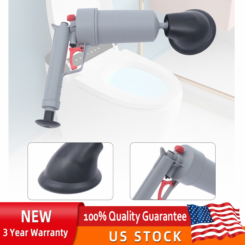 Air Drain Blaster Gun Pump High Pressure Plunger Toilet Sink Pipe Clog Remover