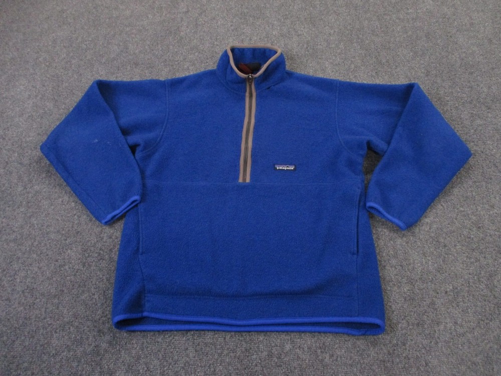 Vintage Patagonia Synchilla Fleece Jacket Womens M Blue Hiking Sweater