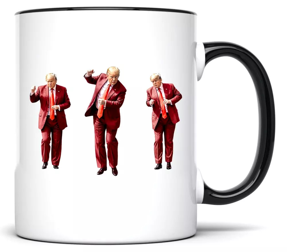 TRUMP SHUFFLE FUNNY COFFEE MUG TRUMP DANCE CUP CHRISTMAS GIFT GIFTS FOR HIM DAD