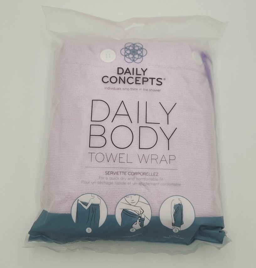 Body Wrap Towel Fits 3 Sizes  Purple New